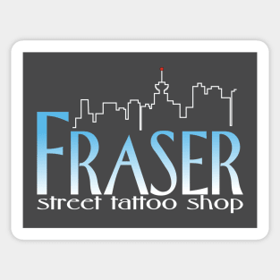 the lost fraser street tattoo shop Sticker